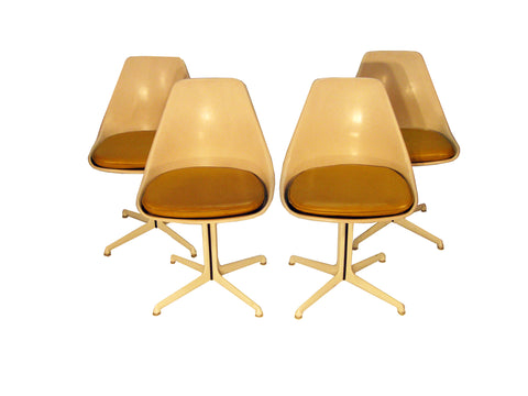 Set of Four Burke Swivel Side Chairs